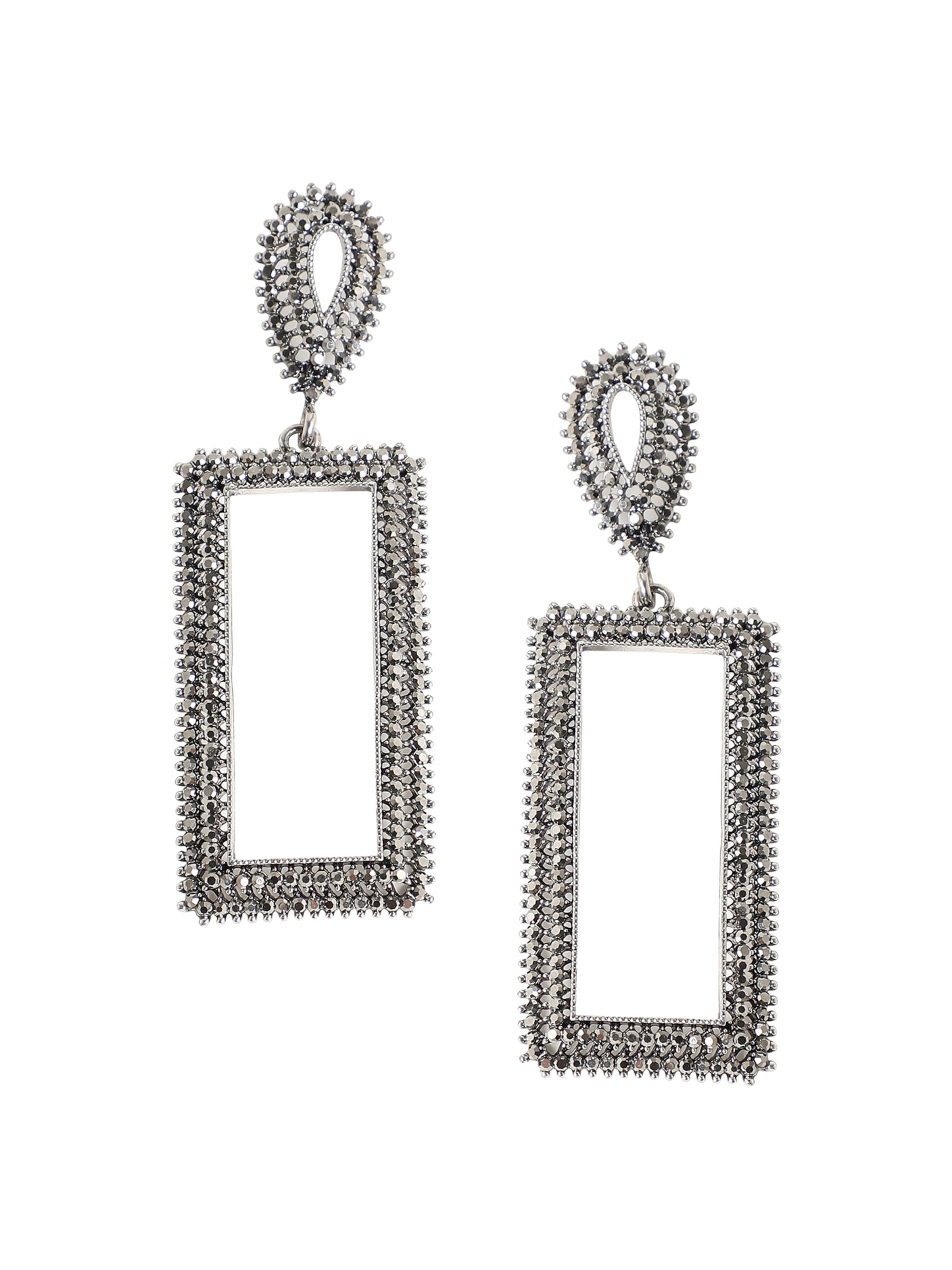 Boucles d'oreilles ' Kaye ' SOHI en argent : devant