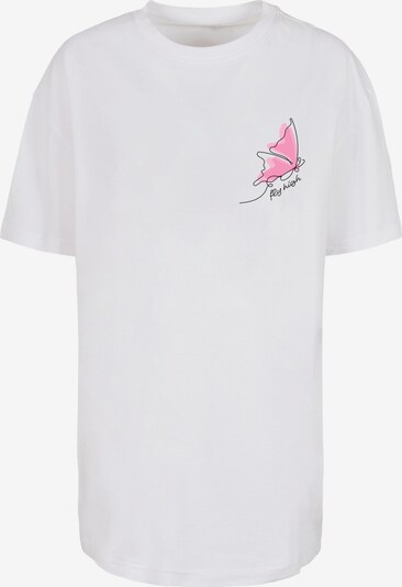 Merchcode T-Shirt 'Fly High' in hellpink / schwarz / weiß, Produktansicht