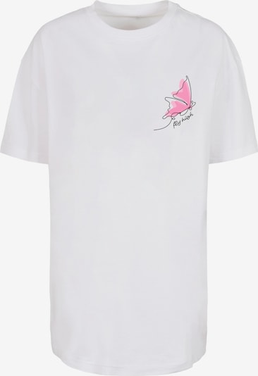 Merchcode T-shirt oversize 'Fly High' en rose clair / noir / blanc, Vue avec produit