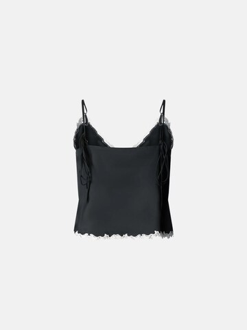 PINKO Top 'PINKO CANAZEI TOP TWILL FLUIDO TOP' in Zwart