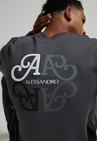 Alessandro Zavetti Sweatshirt 'Vicolo' in Grey
