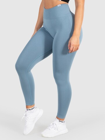 Smilodox Skinny Workout Pants 'Amaze Scrunch' in Blue