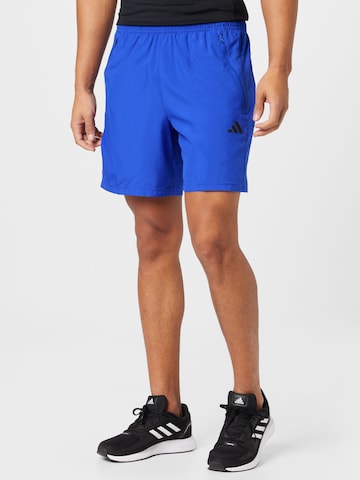 ADIDAS PERFORMANCE Regular Sports trousers 'Train Essentials' in Blue: front