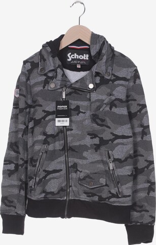 Schott NYC Sweatshirt & Zip-Up Hoodie in S in Grey: front