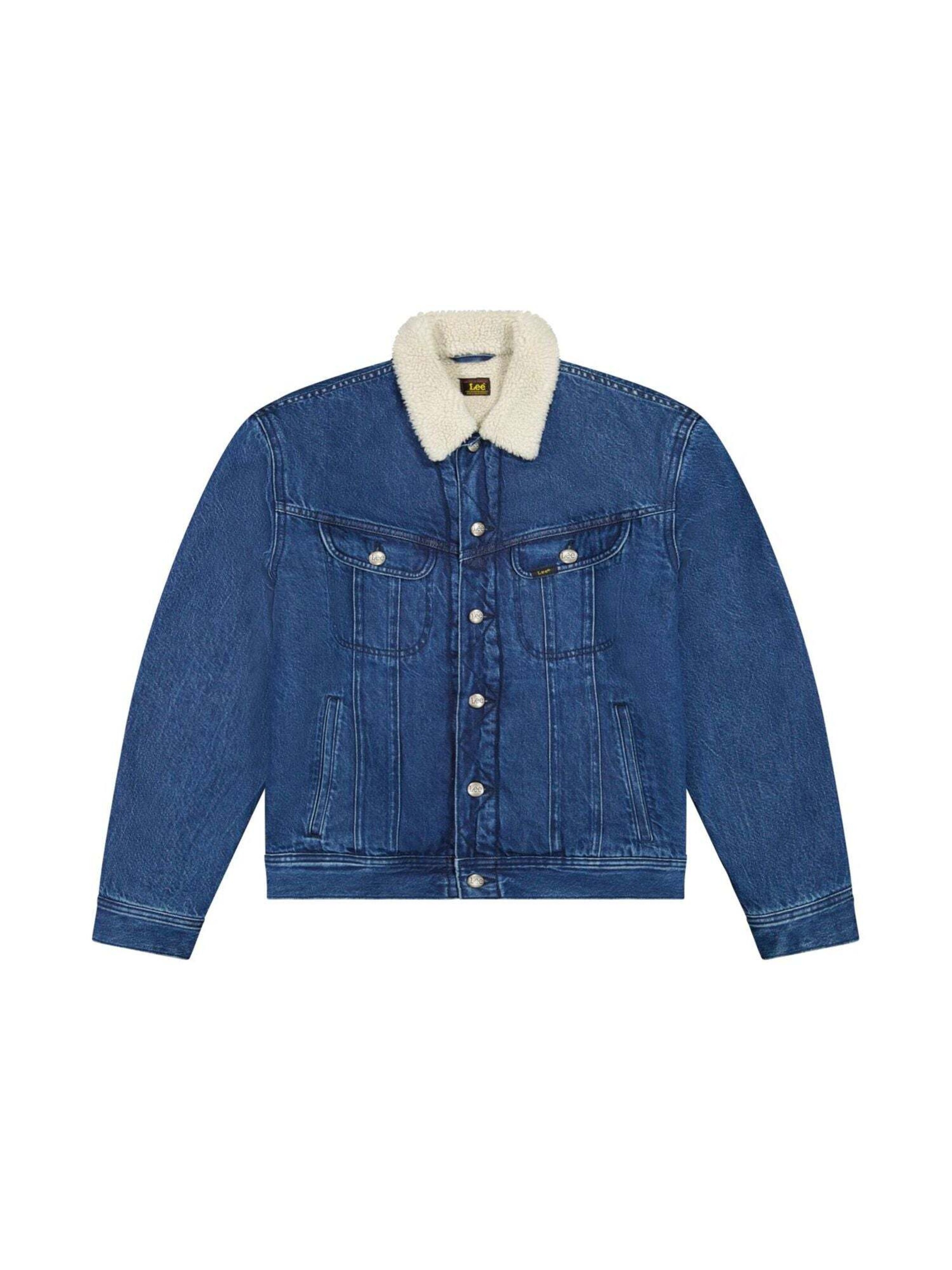 Lee Winter Jacket 'Sherpa Jacket' in Blue: front