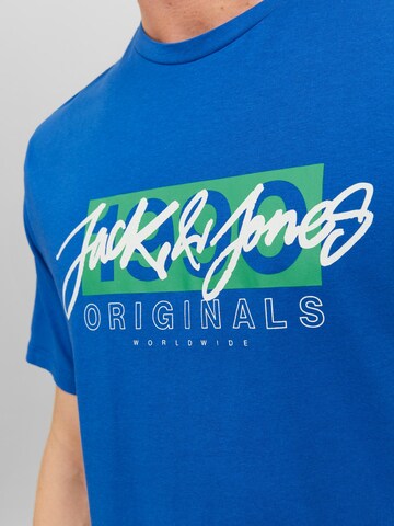 JACK & JONES Póló 'RACES' - kék