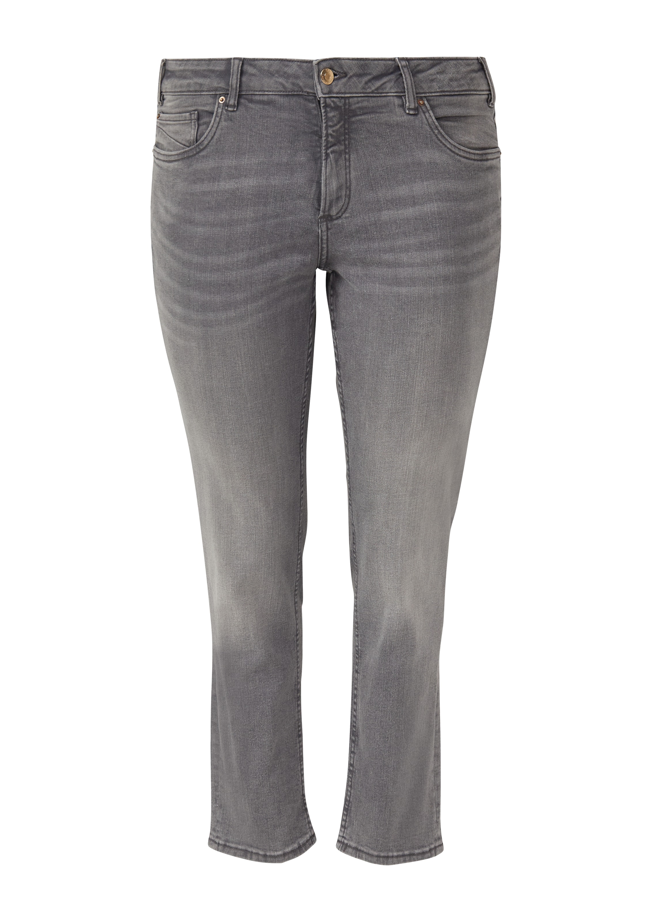 QS Slimfit Jeans in Grijs: voorkant