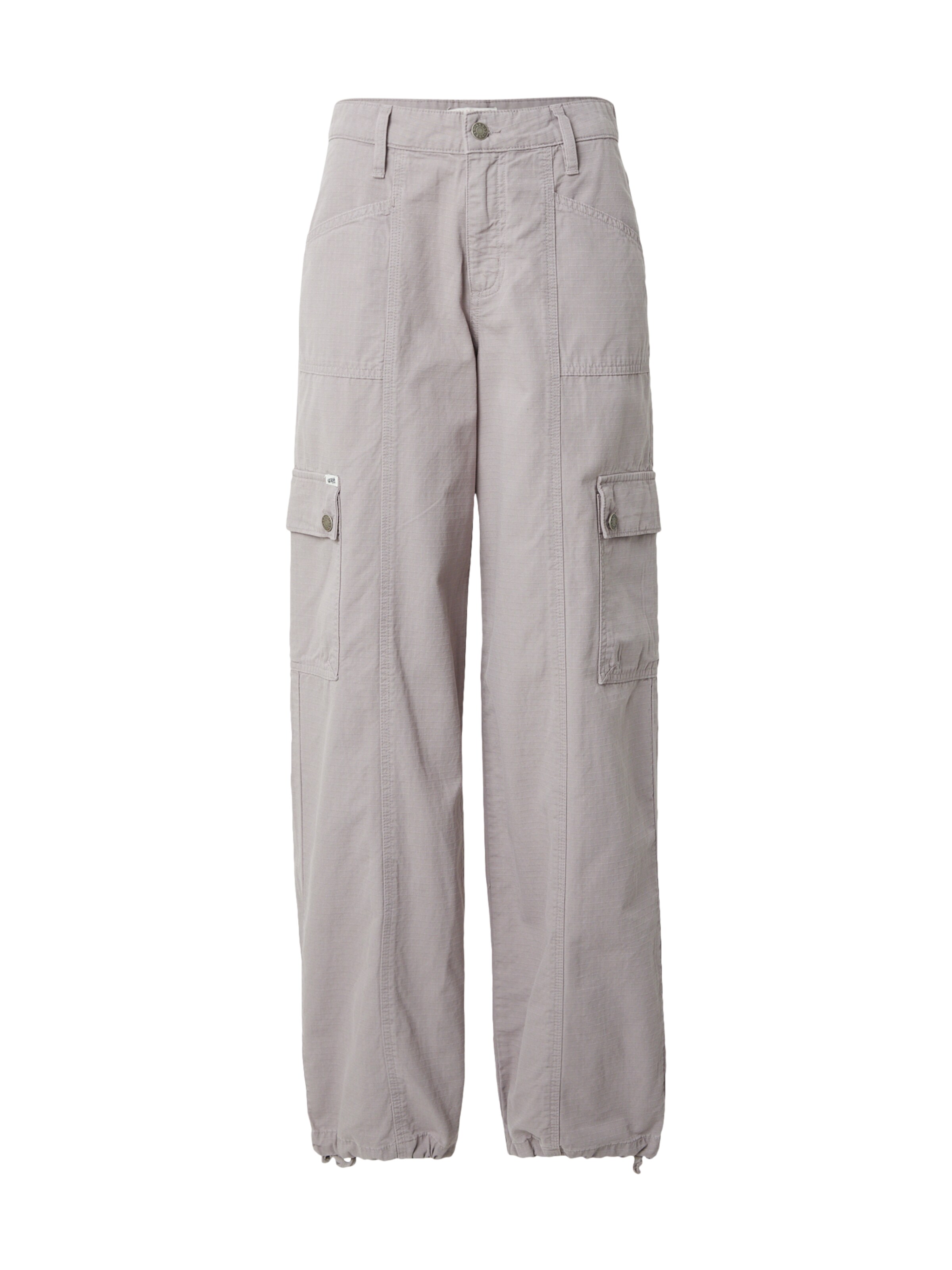 GUESS Originals Wide leg Cargo trousers in Grey: front