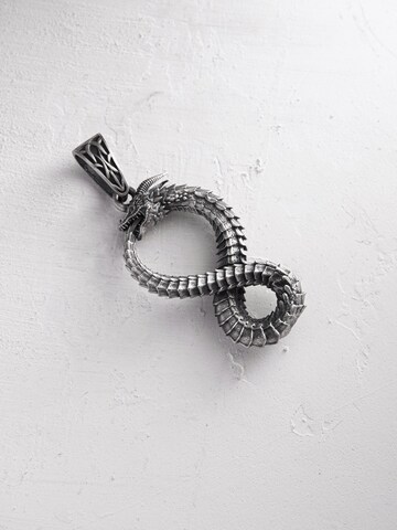 REYTEL Hangers 'OUROBOROS' in Zilver: voorkant