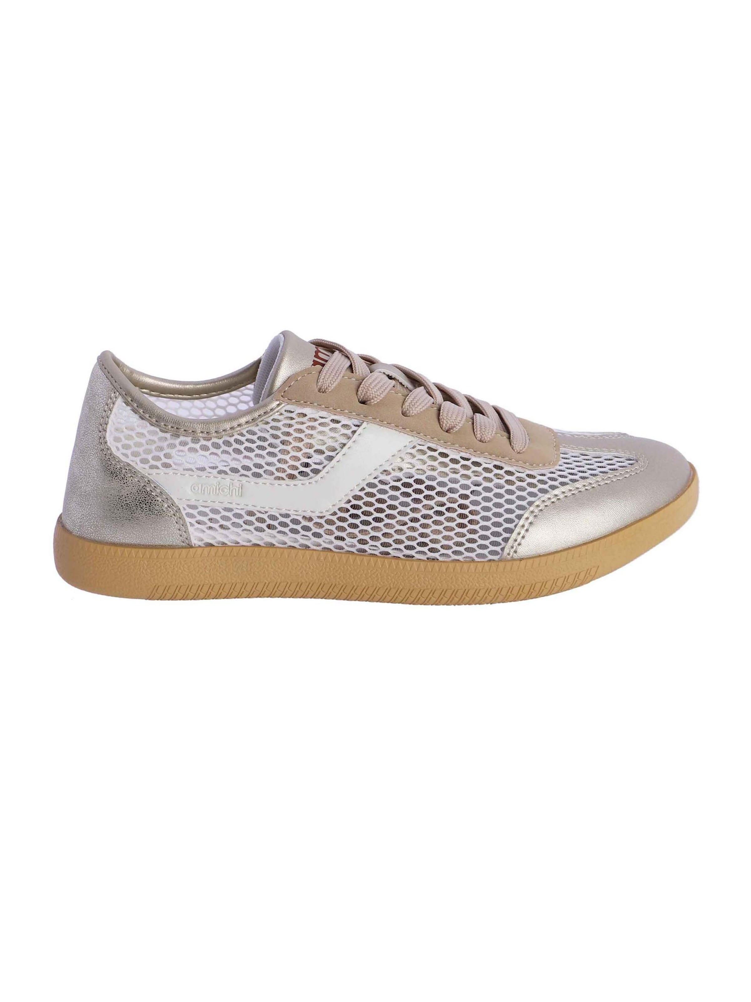 Amichi - Zapatillas deportivas bajas 'Zapatillas deportivas para mujer Nerea de malla y cierre de cordones' en plata