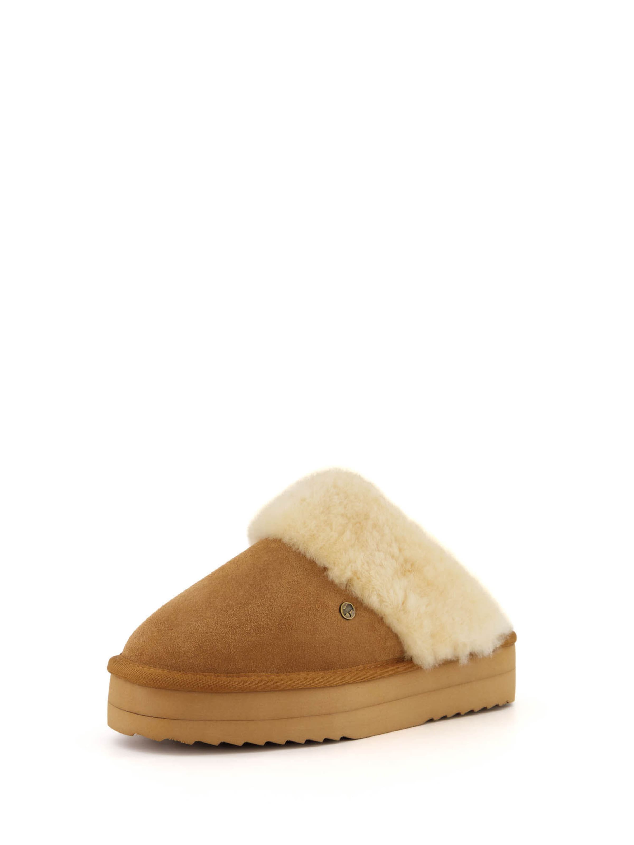 Pantoufle 'Flurry' Warmbat en marron : devant