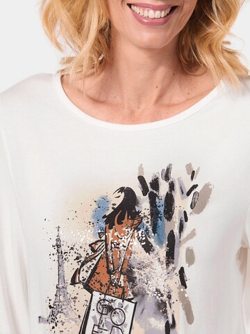 Goldner Shirt in Weiß