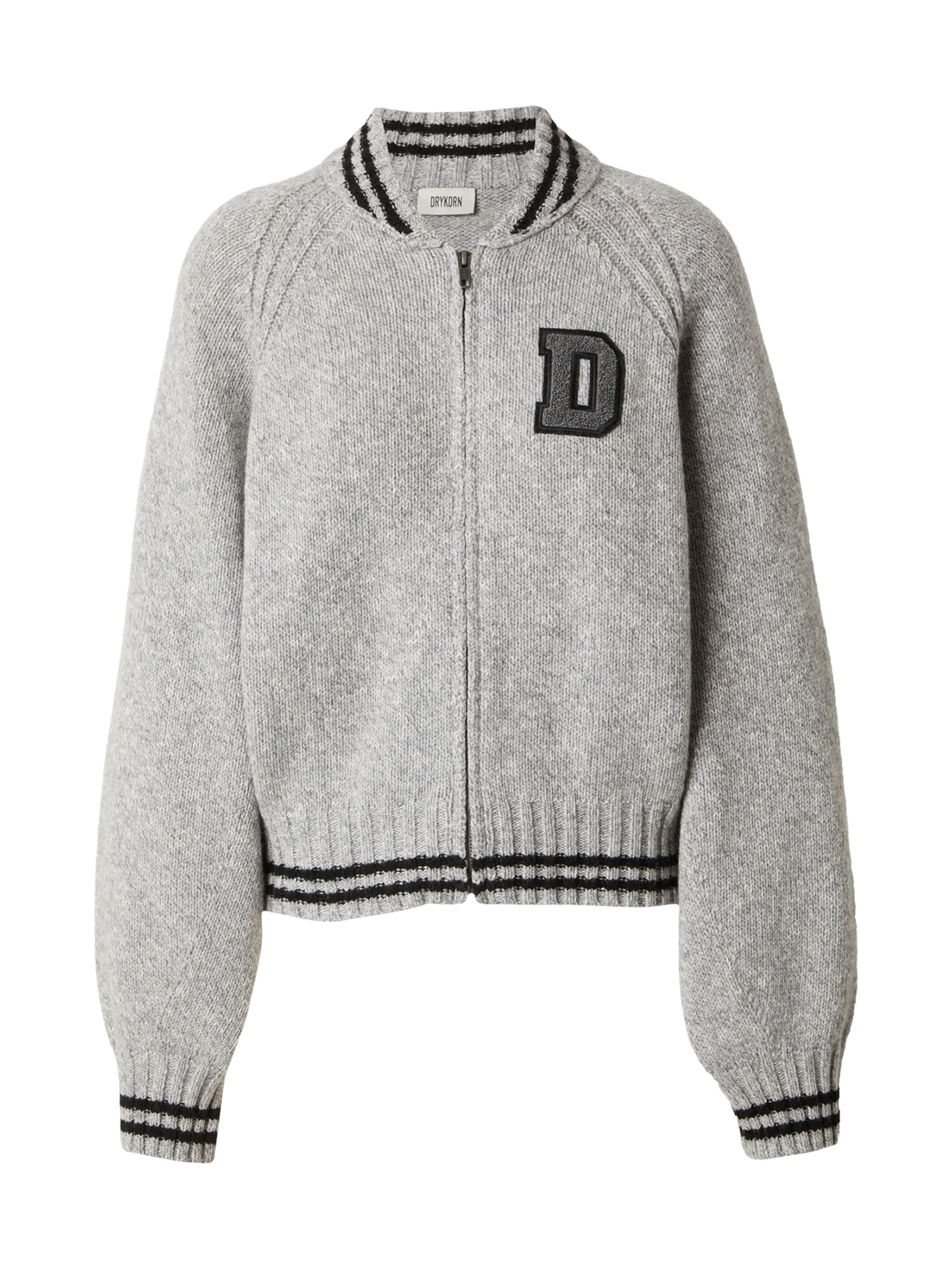 DRYKORN Knit Cardigan 'Nalfy' in Grey: front