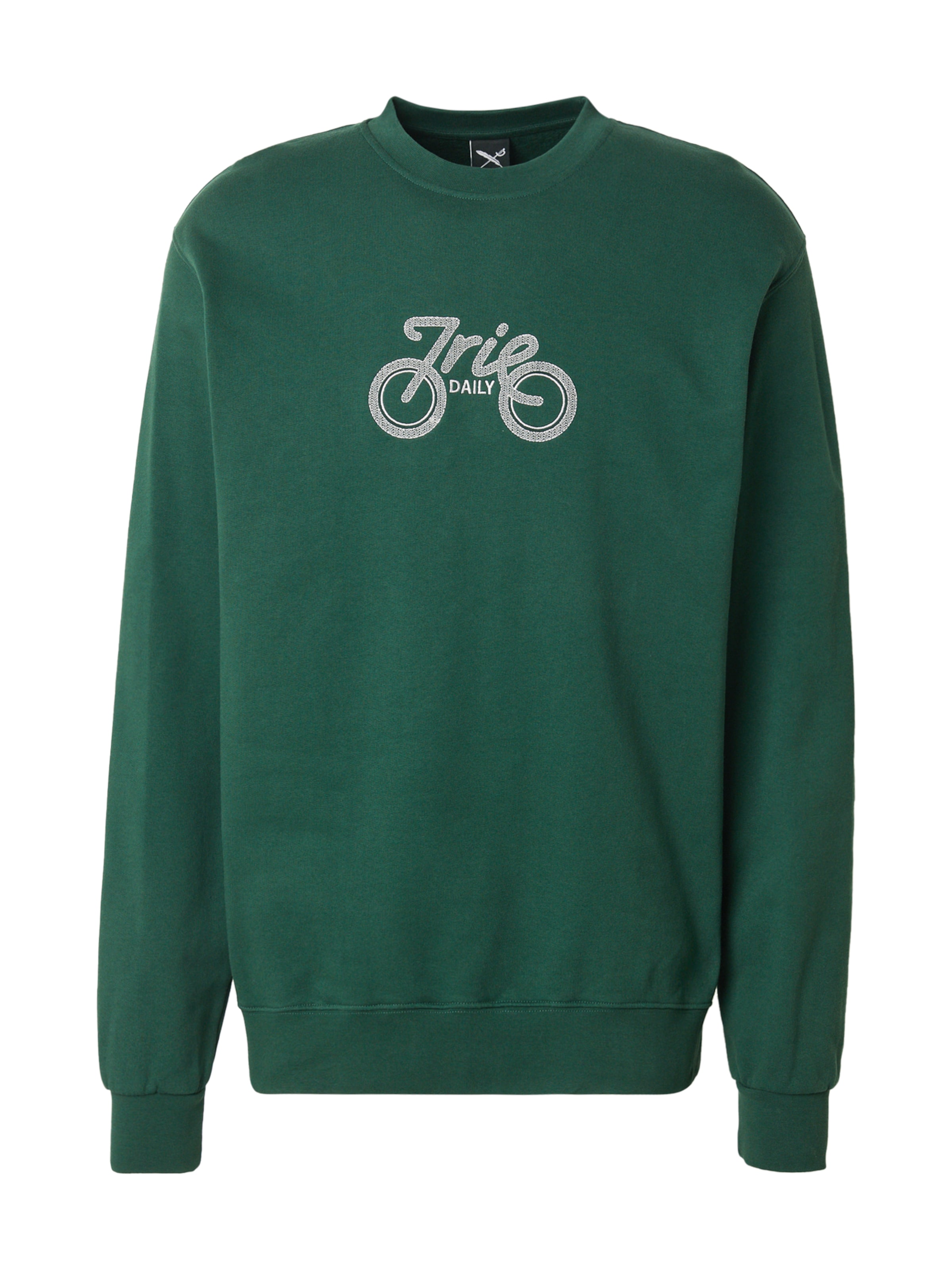 Iriedaily Sweatshirt 'Daily Bike' in Green: front