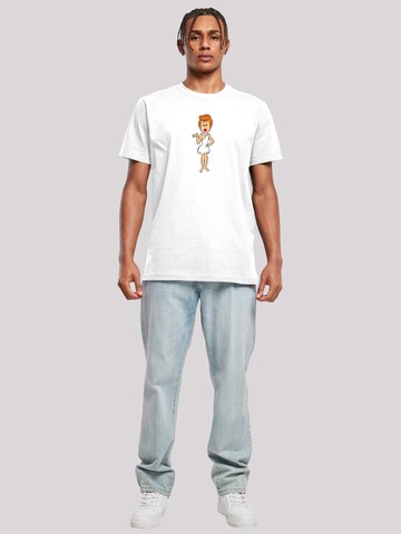 T-Shirt 'Die Familie Feuerstein Wilma Flintstone Classic Pose' F4NT4STIC en blanc