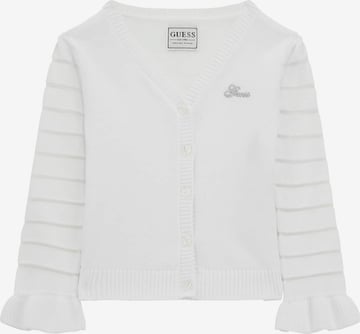 GUESS Knit Cardigan in White: front