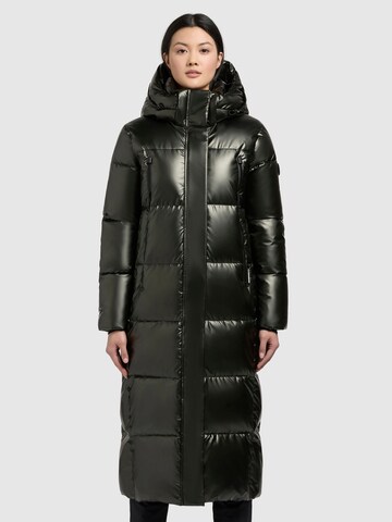 khujo Wintermantel ' RUBINA SHINY ' in Groen: voorkant