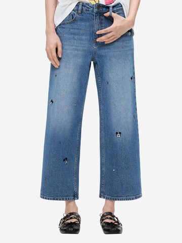 Desigual Wide leg Jeans 'DENIM_MICKEYM 26WWDD09' in Blauw: voorkant