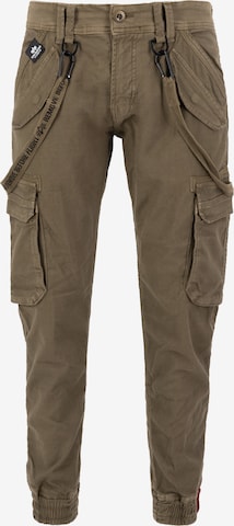 ALPHA INDUSTRIES Cargo Pants in Green: front