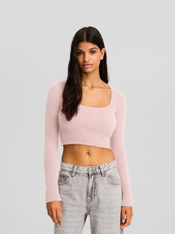 Bershka Sweater in Pink: front