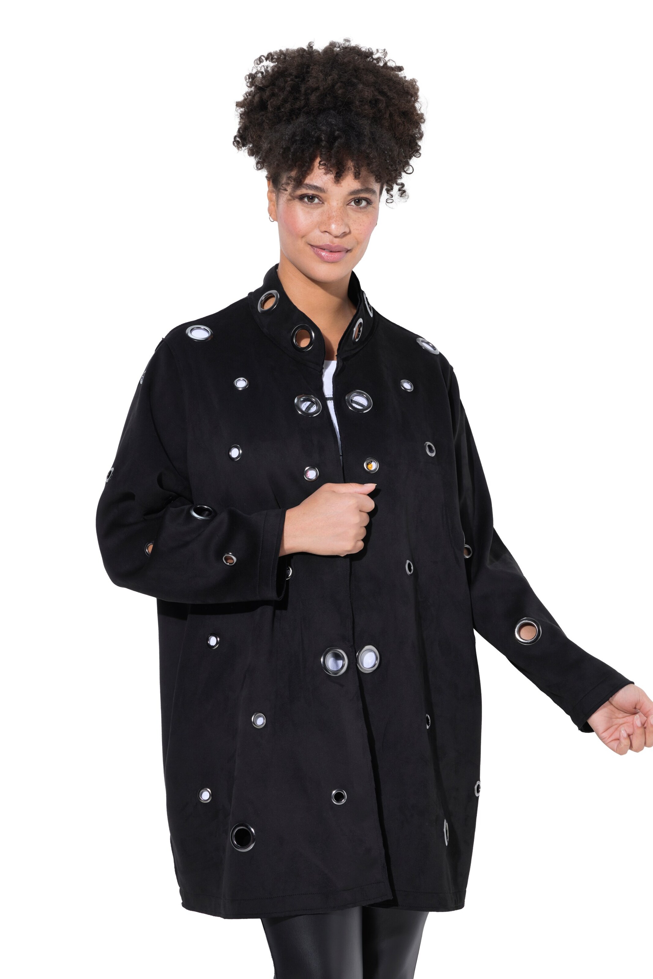 MIAMODA Between-season jacket in Black: front