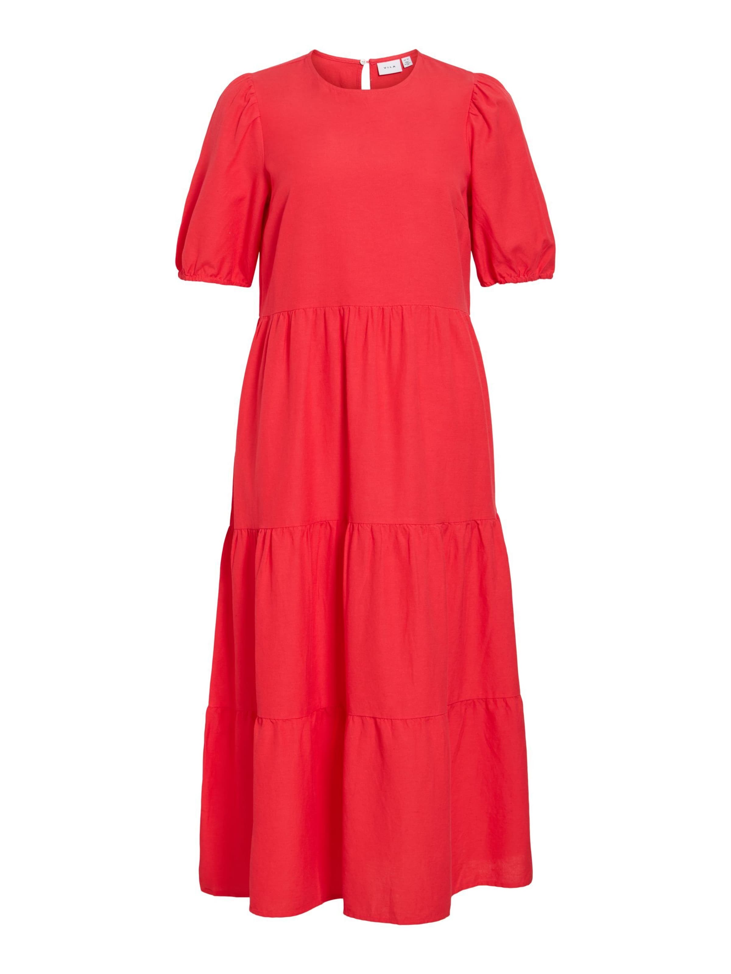 VILA Kleid 'VIPrisiIla' in Rot: Vorderseite