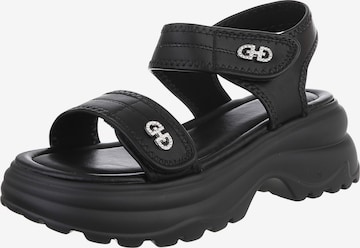 Ital-Design Sandale in Schwarz: Vorderseite