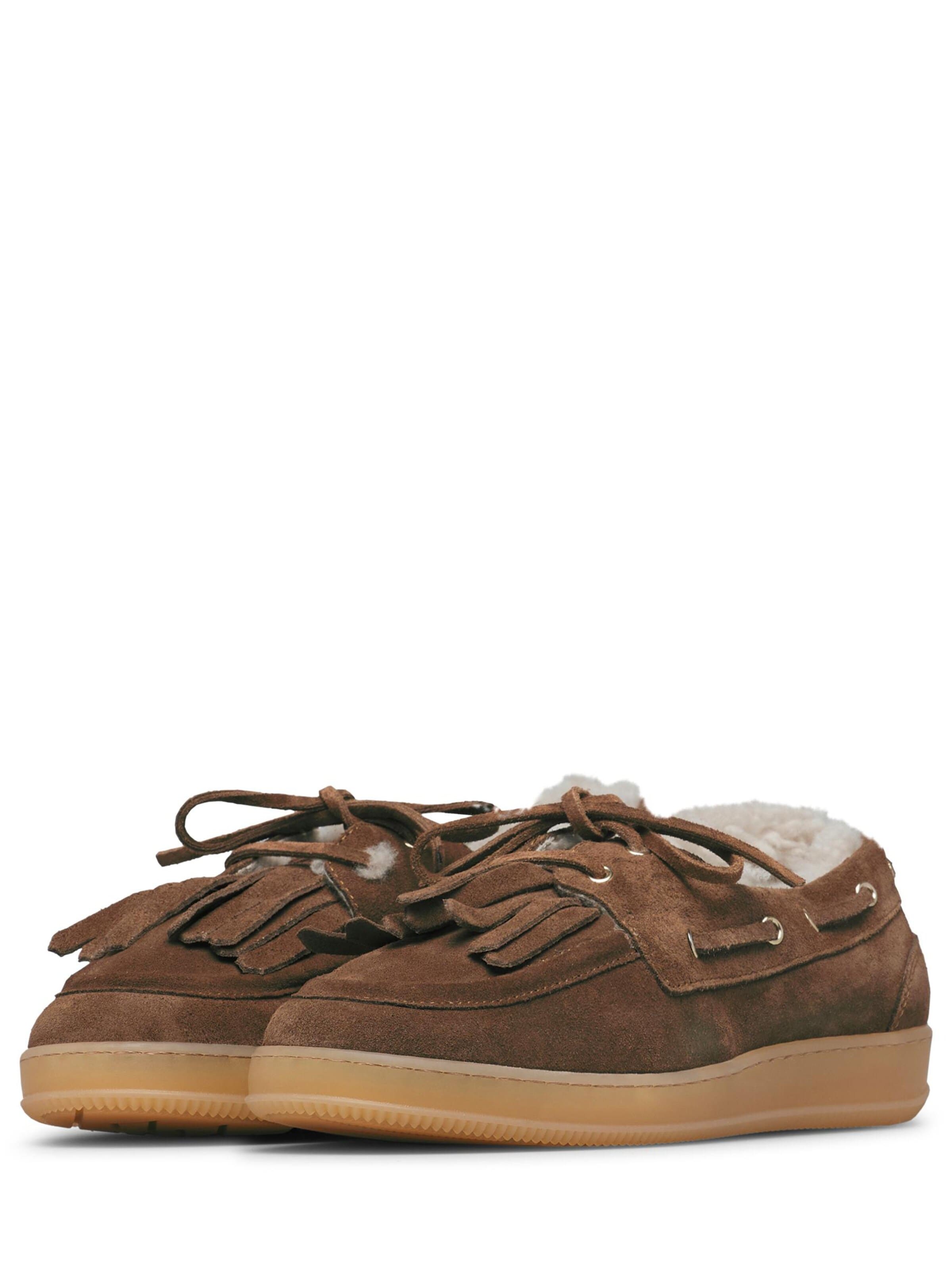 Voile blanche Schnürschuh 'OLIVIA'‌‌‌‌‌ in Braun