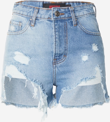 Misspap Regular Jeans in Blauw: voorkant