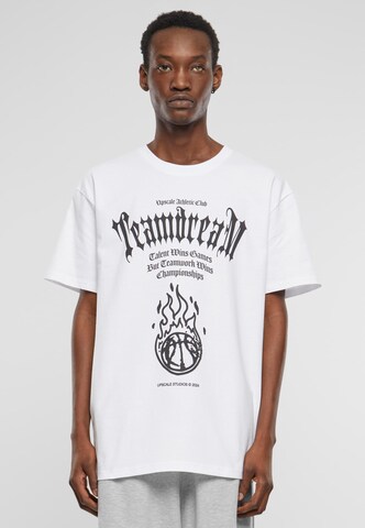 MT Upscale T-Shirt 'Teamdream' in Weiß: predná strana