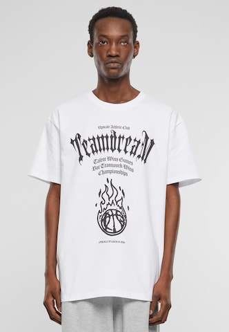 MT Upscale Shirt 'Teamdream' in Wit: voorkant