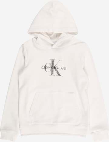 Calvin Klein Jeans Sweatshirt in Weiß: predná strana