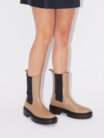 Chelsea Boots 'Sydney' LeGer by Lena Gercke en beige