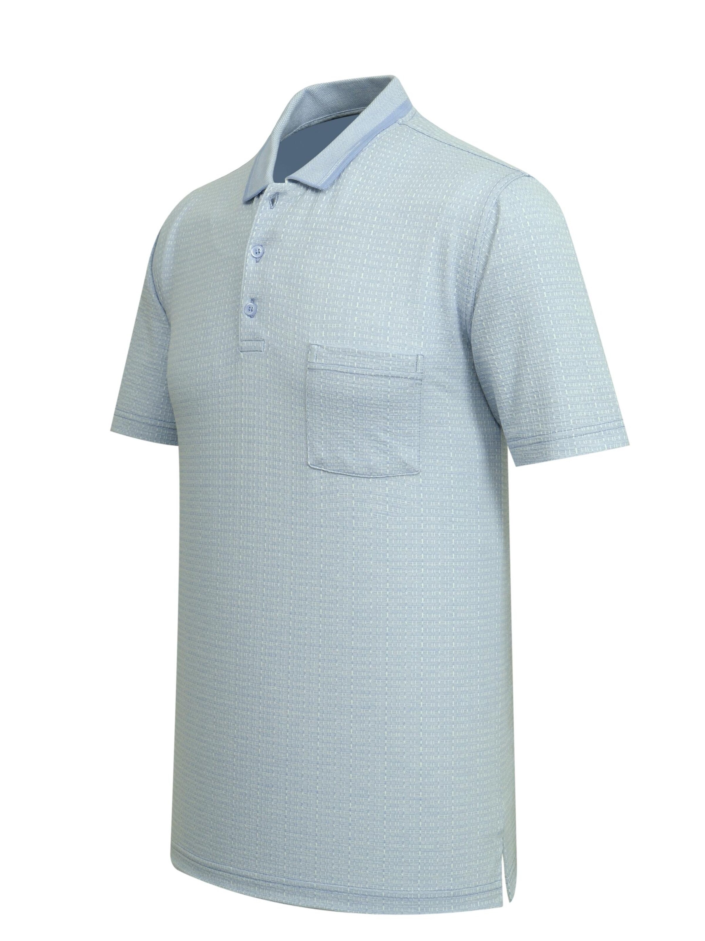 Cizgi Triko Shirt‌‌ in Blau