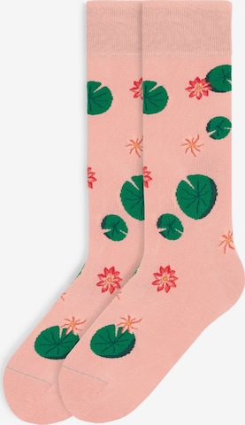Von Jungfeld Socks 'Signature Icons' in Pink: front