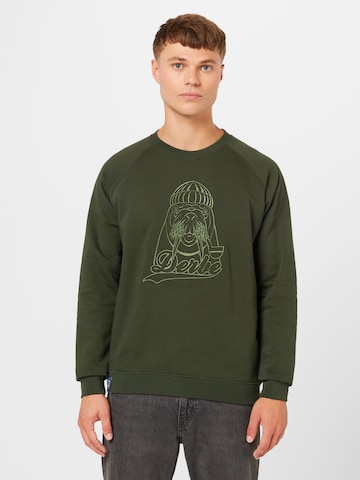 Sweat-shirt Derbe en vert : devant