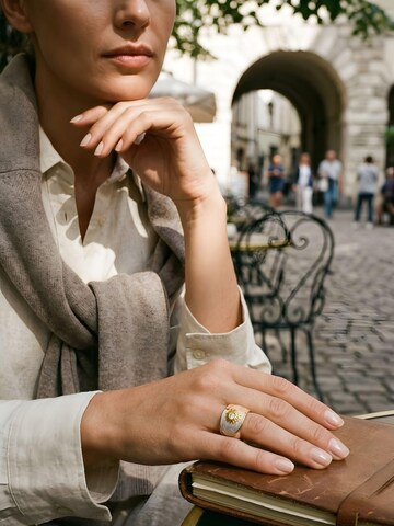 Nemomatheo Ring 'Émaille Floral' in Beige