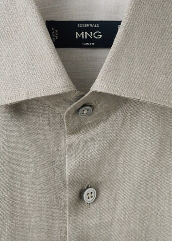 MANGO MAN Slim fit Button Up Shirt 'Tucan' in Grey