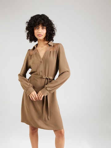 ONLY Shirt Dress 'METTE' in Brown: front