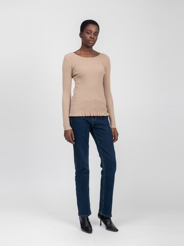 Influencer Sweter w kolorze beżowy