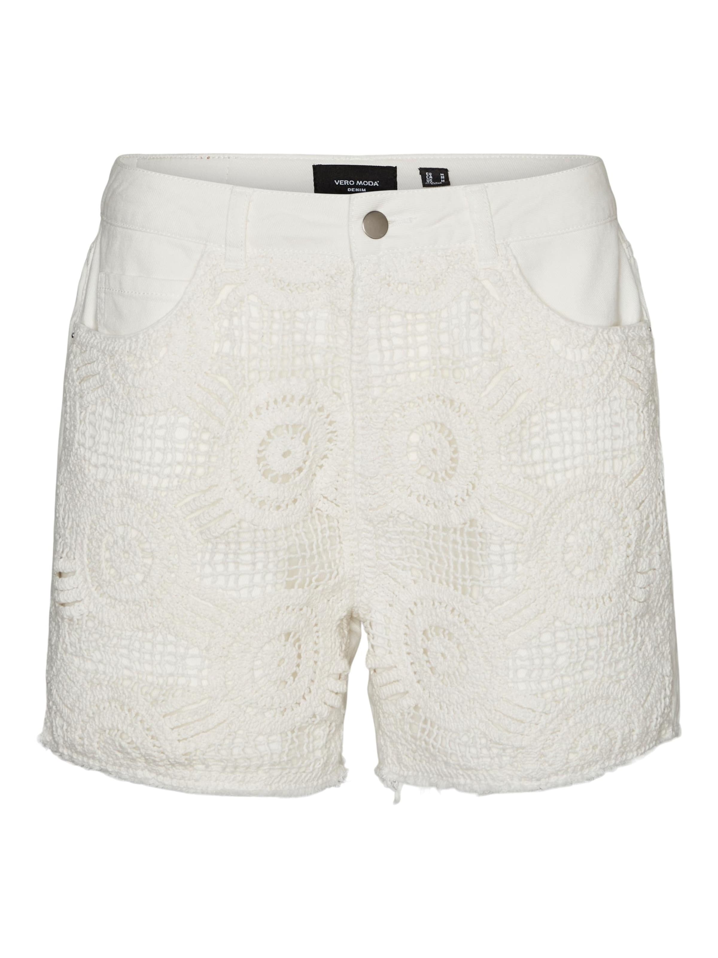 balts VERO MODA Standarta Bikses 'ZURI': no priekšpuses