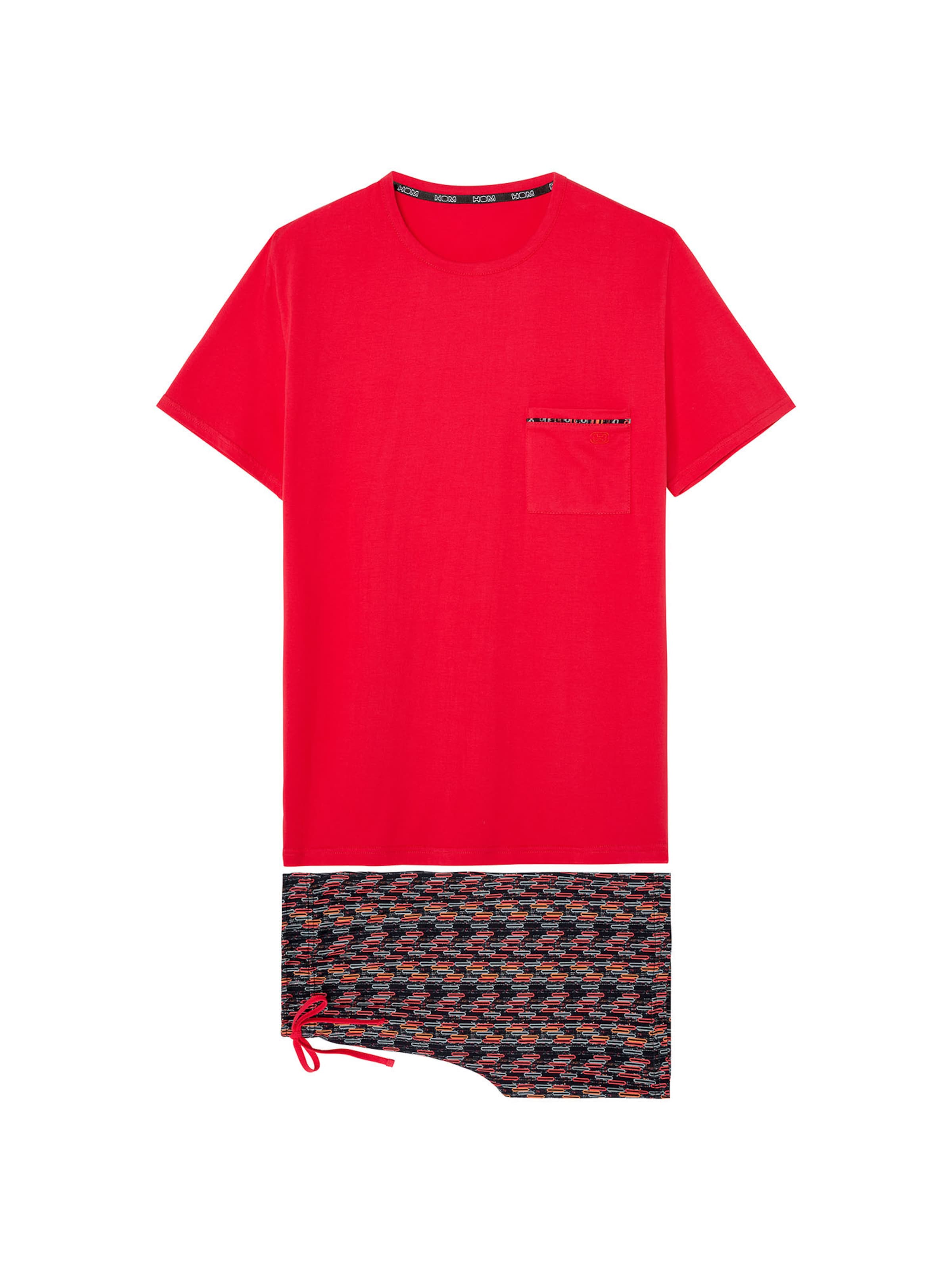 Pyjama court ' Sleepwear Westgate ' HOM en rouge : devant