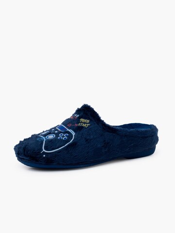 Pisamonas Hausschuh in Blau: Vorderseite