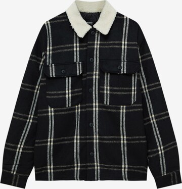 Geacă de primăvară-toamnă de la Pull&Bear pe negru: față