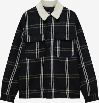 Pull&Bear Prehodna jakna | črna / naravno bela barva, Prikaz izdelka