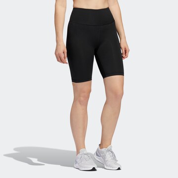 ADIDAS SPORTSWEAR Skinny Παντελόνι φόρμας 'Optime Bike' σε μαύρο: μπροστά