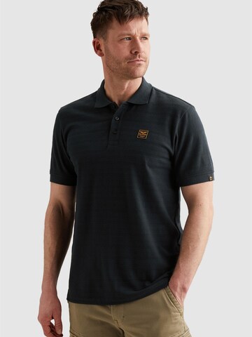 Maglietta 'Polo shirt in jersey with stripe pattern' di PME Legend in blu: frontale