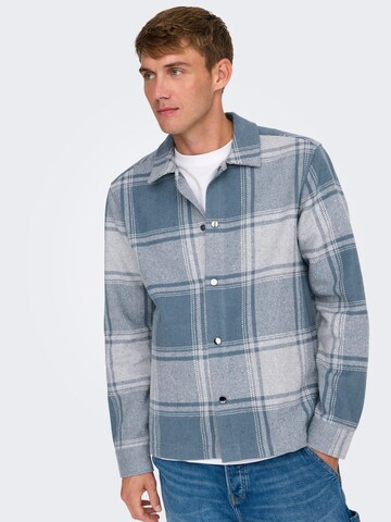 Only & Sons Regular fit Overhemd 'ONSMACE' in Blauw