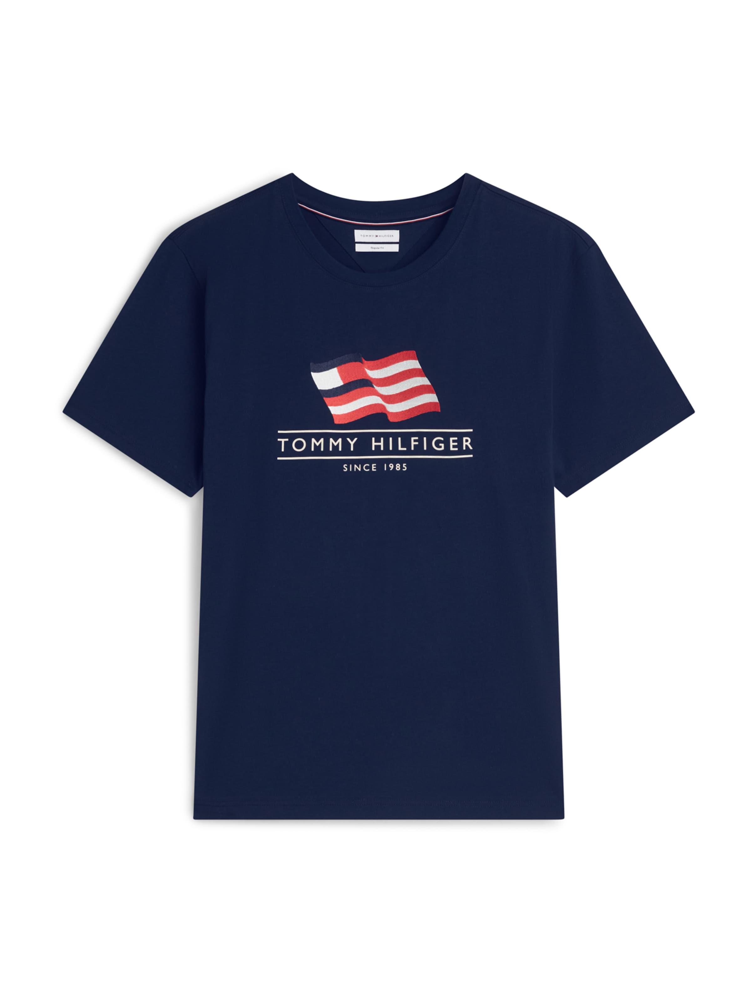 TOMMY HILFIGER T-shirt 'MAIN FLAG' i blå / röd, Produktvy