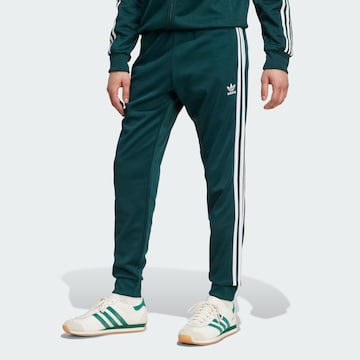 ADIDAS ORIGINALS Tapered Trousers in Green: front